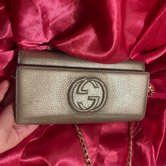 GUCCI GG Soho Leather Biford Long Crossbody - Picture 6 of 16